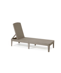 OUTLET - DIFETTI ESTETICI - SDRAIO LETTINO PRENDISOLE KETER "JAIPUR SUNLOUNGER" COLORE CAPPUCCINO, 187,5X58X29 CM
